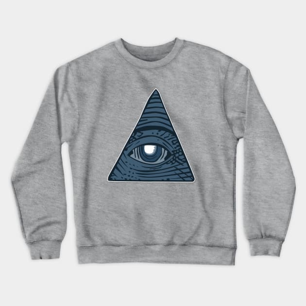 Illuminati All Seeing Third Eye Crewneck Sweatshirt by PatrioTEEism